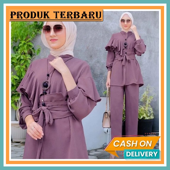 Bisa Cod Gratis Ongkir ! Lesti Set Bahan Premium Baju Wanita Terbaru 2022 Kekinian Viral Setelan Wan