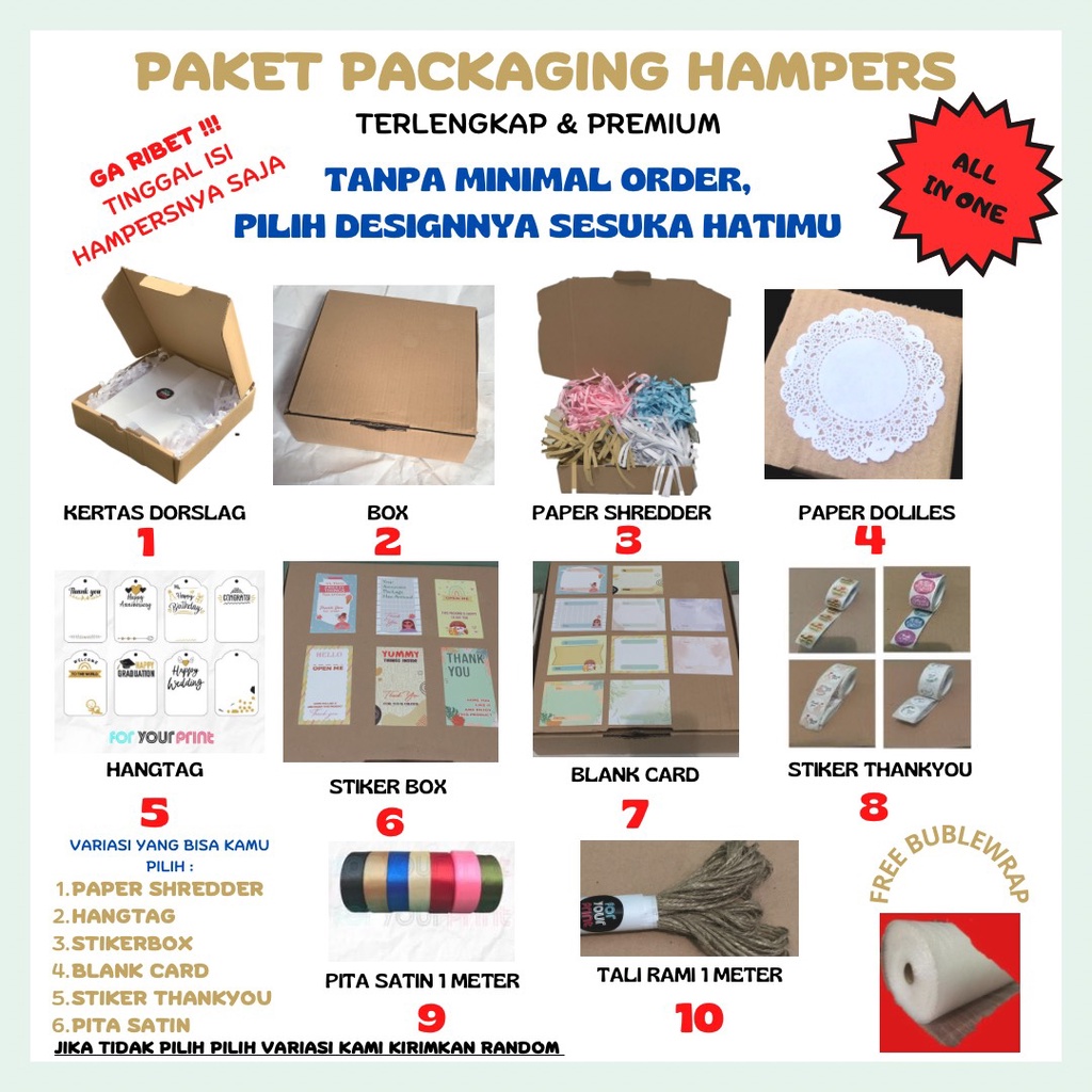 

PAKET PACKAGING HAMPERS / PAKET LENGKAP HAMPERS / PAKET HAMPERS / PAKET HAMPERS PREMIUM