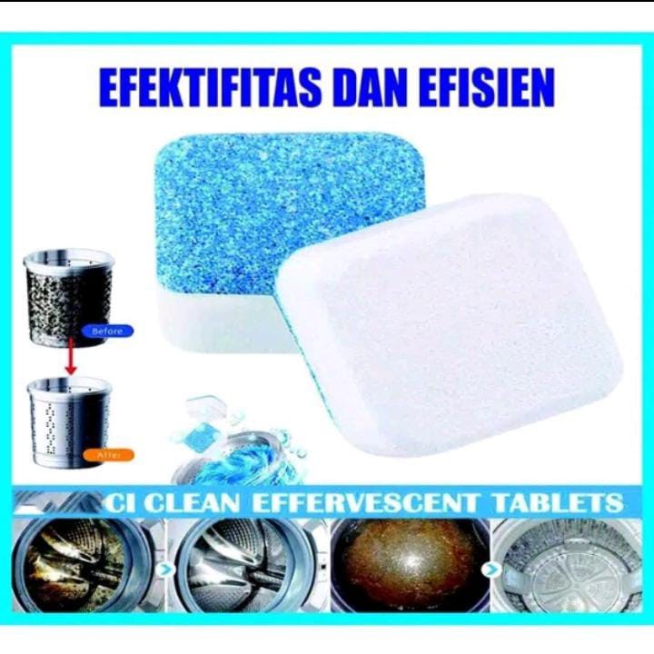 Tablet Pembersih Mesin Cuci Sabun Penghilang Bau Anti Bakteri Deep Cleaning Washing Machine