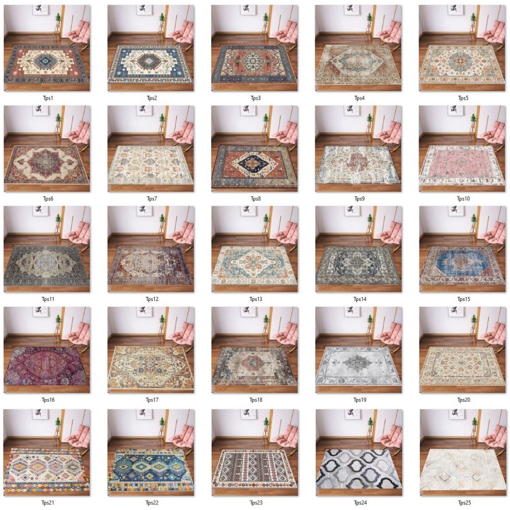 Karpet Lantai Polyester Uk 100 x 150cm/Karpet Lantai Polyester Import