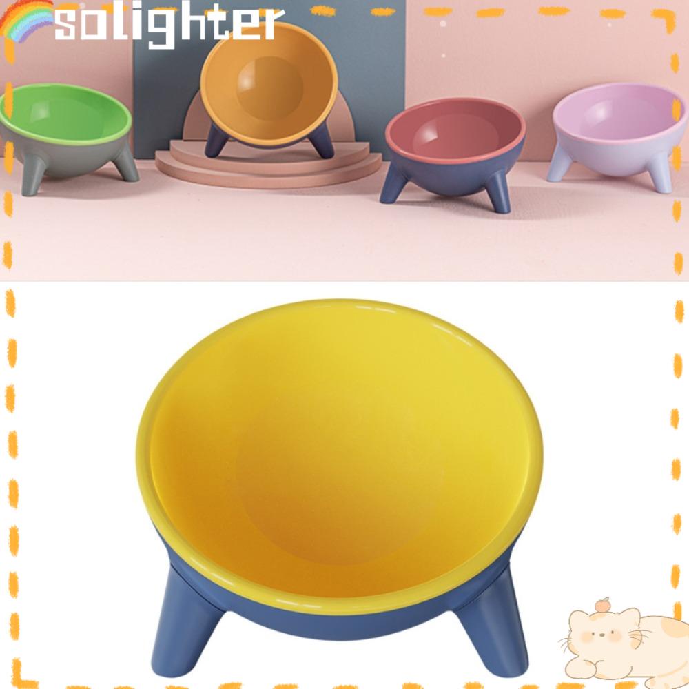 Solighter Mangkuk Makan Wadah Kenyamanan Pet Elevated Bowl