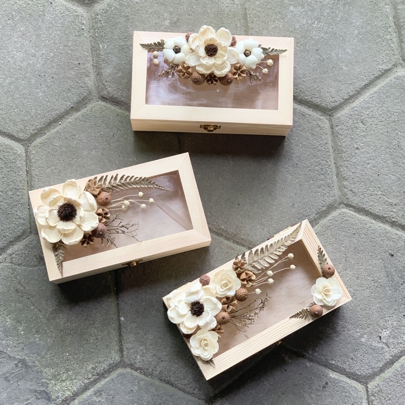 KOTAK MAHAR SESERAHAN KAYU PERLENGKAPAN NIKAH RUSTIC