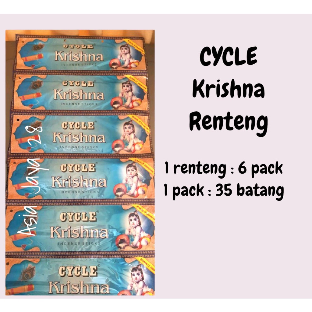 Per Renteng Hio Dupa Cycle Krishna isi 6 pack
