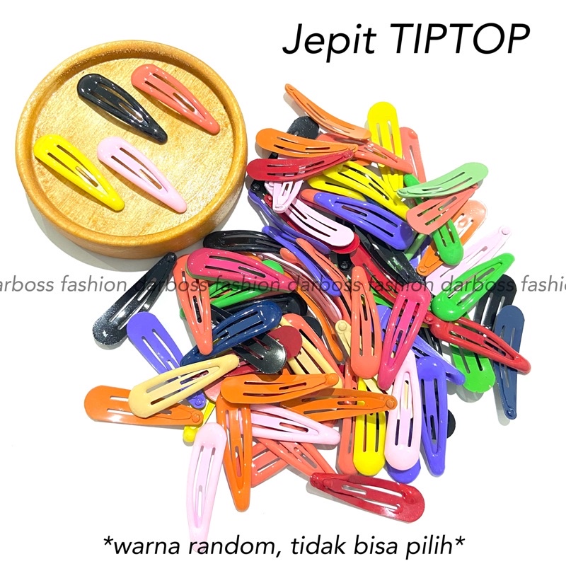 (Part 14 RB) Jepit Tiptop / Jepit Seamless / Jepit make up/ Jepit tiptop pastel warna warni isi 10 / karet spiral isi 3/ ikat rambut spiral / hairpin / Jepit poni / jepit kecil / jepit rambut / jepitan rambut anak / jepit tiktok / jepit tiptop acrylic