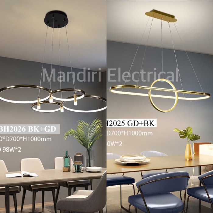 Lampu Gantung Hias Minimalis Modern Ruang Makan LED