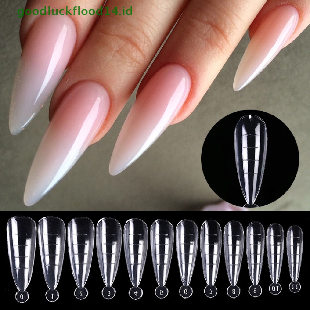 [GOOGFOUR] 60pcs Nail Dual Form Fake Tips Extension Untuk Tips Bangunan Sistem Nail Gel DIY [TOP]