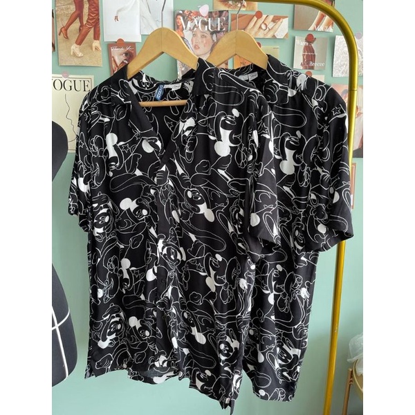 hm patterned cotton shirt