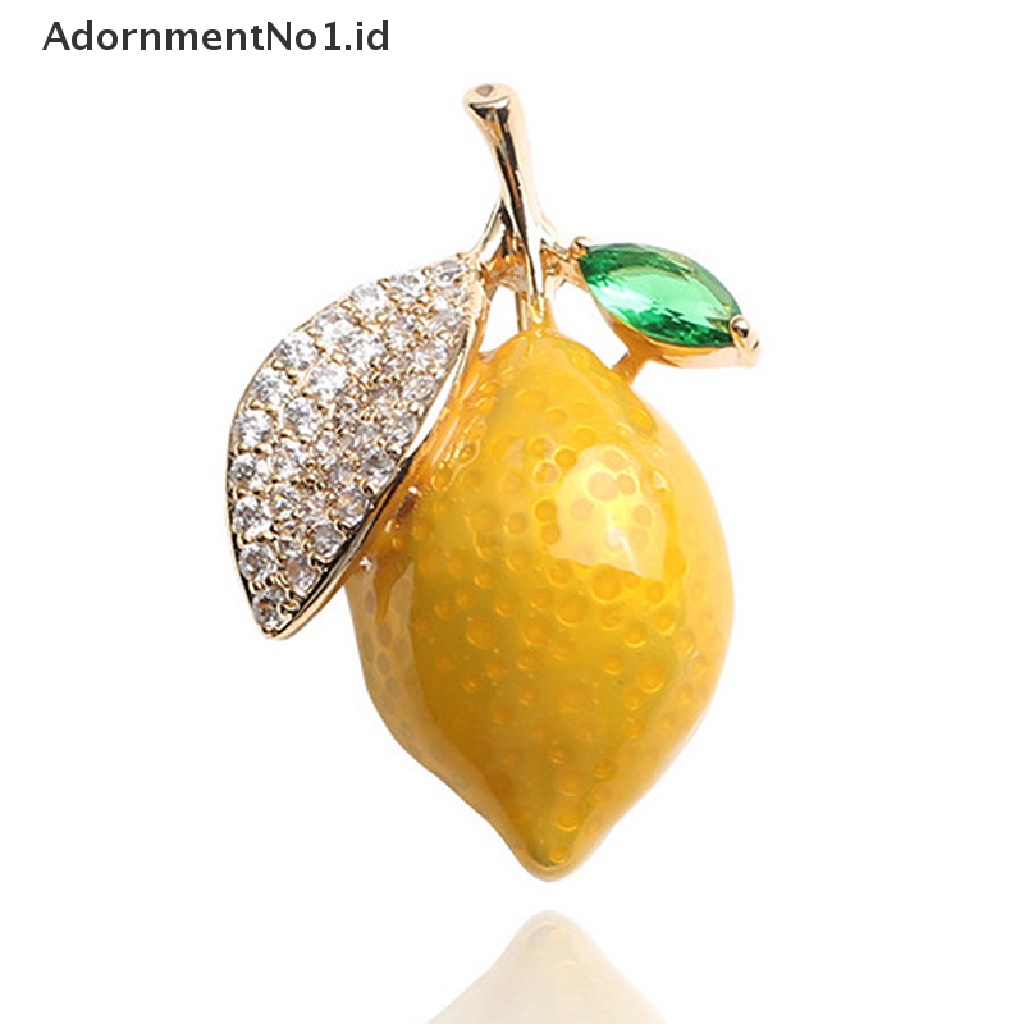 [AdornmentNo1] Enamel Kuning Lemon Bros Untuk Wanita Pesta Pernikahan Causal Brooch Pin Hadiah [ID]