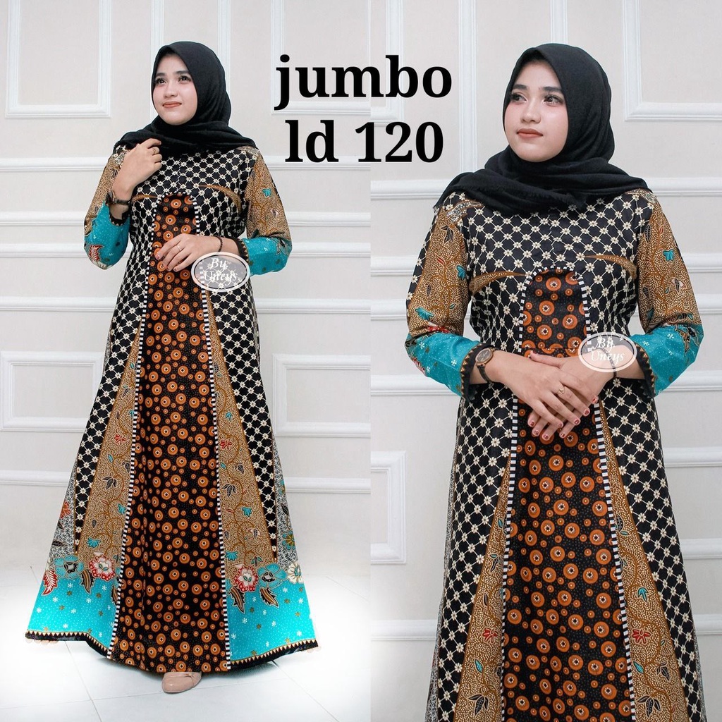 COD / GAMIS BATIK JUMBO TERMURAH / JUAL GAMIS JUMBO / GAMIS JUMBO LD 120 / GAMIS JUMBO XXXL