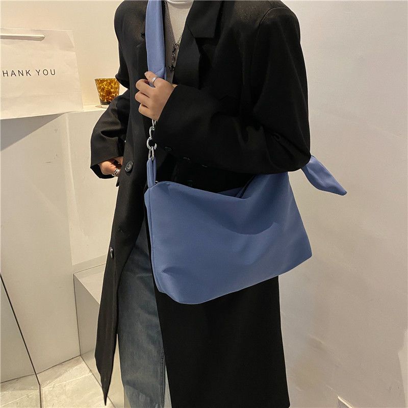 ❇☊﹊ins lazy wind student tote bag female 2022 new trendy canvas commuter shoulder bag large capacity Messenger bag