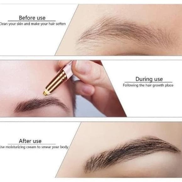 EYEBROW TRIMMER Electric Alat Cukur Alis Tanpa Rasa Sakit Penghilang Bulu Halus Praktis