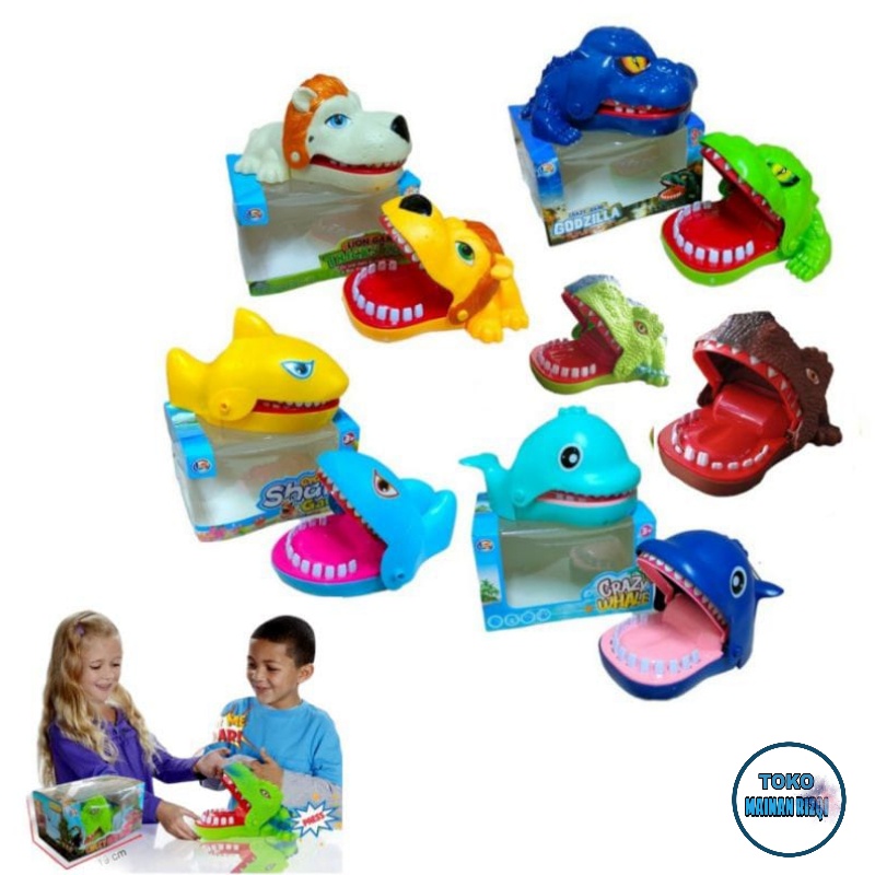 1 PCS MAINAN PRANK BUAYA GIGIT SINGA GIGIT HIU GIGIT DINO GIGIT / MAINAN TERBARU CROCODILE BUAYA SIN