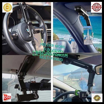 J463 HOLDER JEPIT !SUN VISOR MOBIL GPS CAR BREKET STAND TEMPAT HP GADGET HANDPHONE DASHBOARD CERMIN BRACKET STANDING PEGANGAN PENAHAN LEHER ANGSAPENJEPIT KACA MIROR MOUNT UNIVERSAL flexsible mobile soft tube jendela window BISA JADI TONGSIS MULTI FUNG