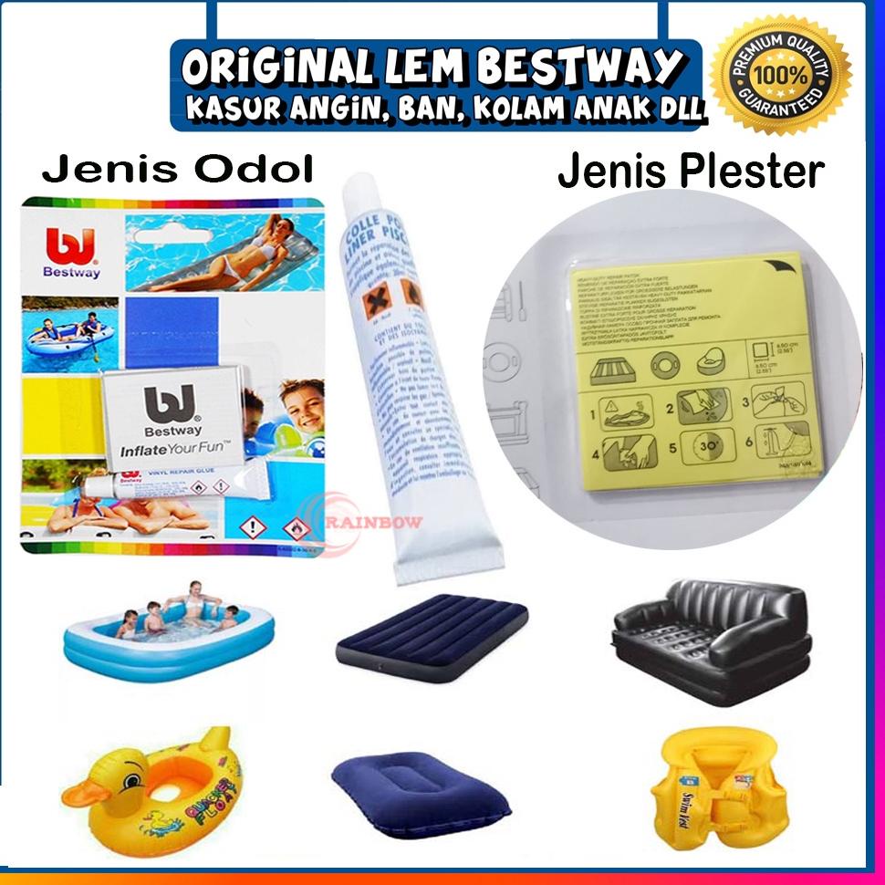 

Bestway - Lem Tambal Ban Kolam Plastik Renang Anak Repair Kit Repair Kit / Lem Tambal Bestway Kasur QHDUI7187