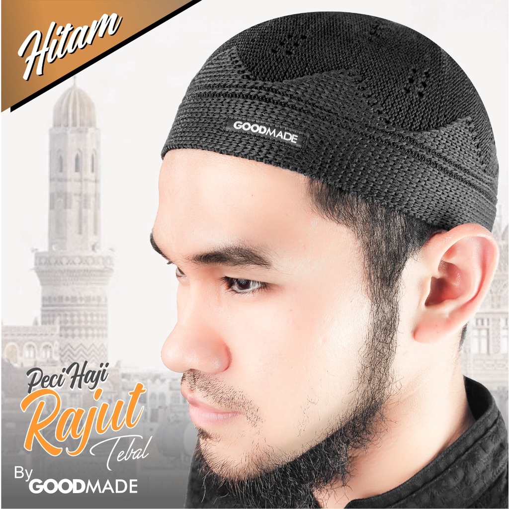 GOOD MADE - Peci Rajut Tebal Dewasa Premium | Peci Haji | COD