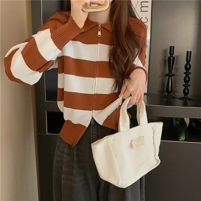 Mimi Polo Top Knit - Sweater Korea - Atasan Wanita Rajut Import TM (8K79)