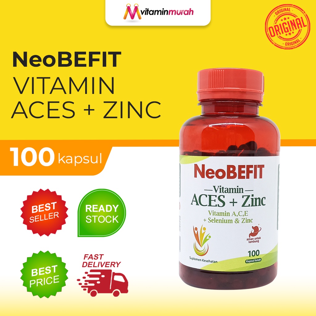 NeoBEFIT Vitamin A C E Selenium + ZINC ISI 100 KAPSUL LUNAK