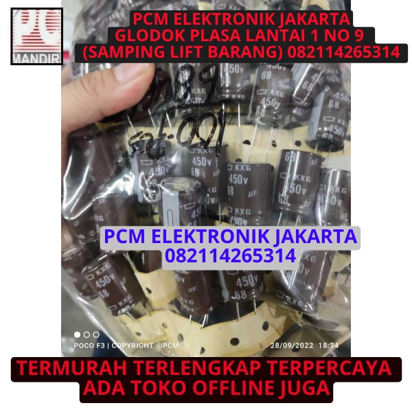 Starter Elco Elko 68Uf 68 Uf 450V 450Volt 450 Volt Nippon Chemicon Asli Ori