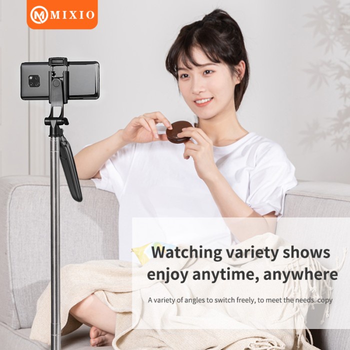 MIXIO A36 - 160CM Tongsis Bluetooth Selfie Stick Tripod with Remote