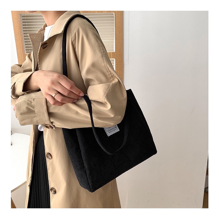 Tas Jinjing Tote Bag Tali Ring Corduroy Korean I Totebag I Tas Kerja | Tas Kuliah