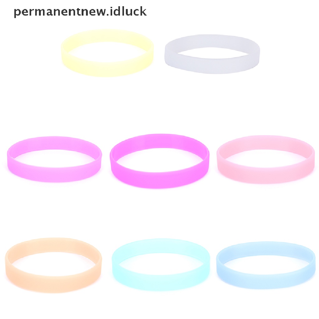 [luckypermanentnew] Glow In The Dark Noctilucous Silicone Rubber Wristband Bracelet [ID]