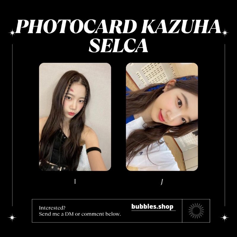 PHOTOCARD UNOFFICIAL KAZUHA LE SSERAFIM SELCA