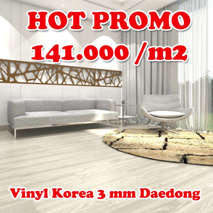 Lantai Vinyl Korea Daedong 3Mm / Lantai Kayu Vinyl / Vinyl Korea Termurah