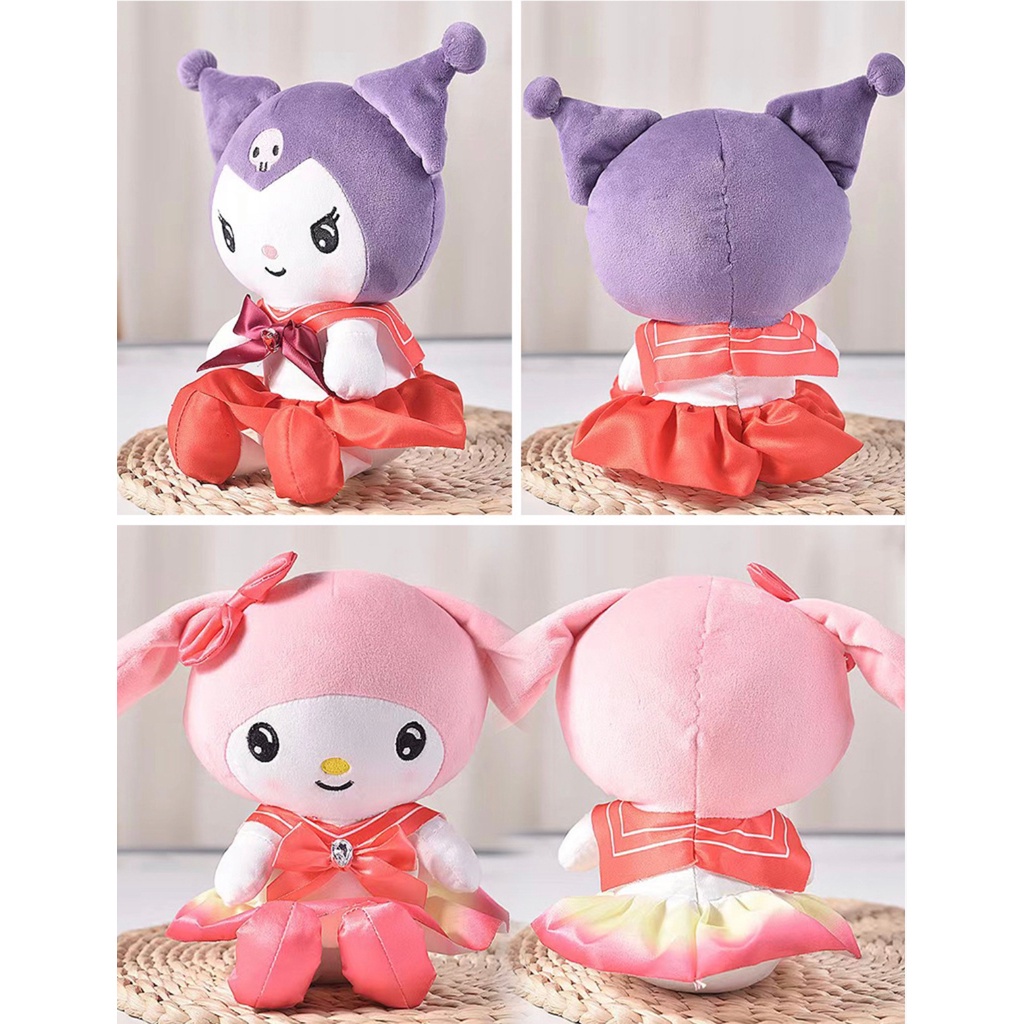 MAINAN BONEKA SANRIO MELODY CINNAMOROLL KUROMI HELLO KITTY POMPOMPURIN PURIN KOSTUM SERAGAM SEKOLAH