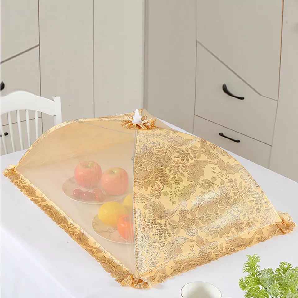 Food Cover Square / Tudung Saji Lipat Segi Shabby Jaring Penutup Pelindung Makanan