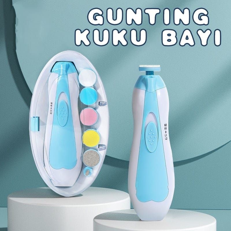 Gunting Kuku Bayi  Pemotong Kuku Nail Trimmer Baby Baby Set Trimmer Alat Kikir Kuku Elektrik/Kaki dan Tangan 6 in 1 Pemotong Kuku Pemotong Kuku Elektrik