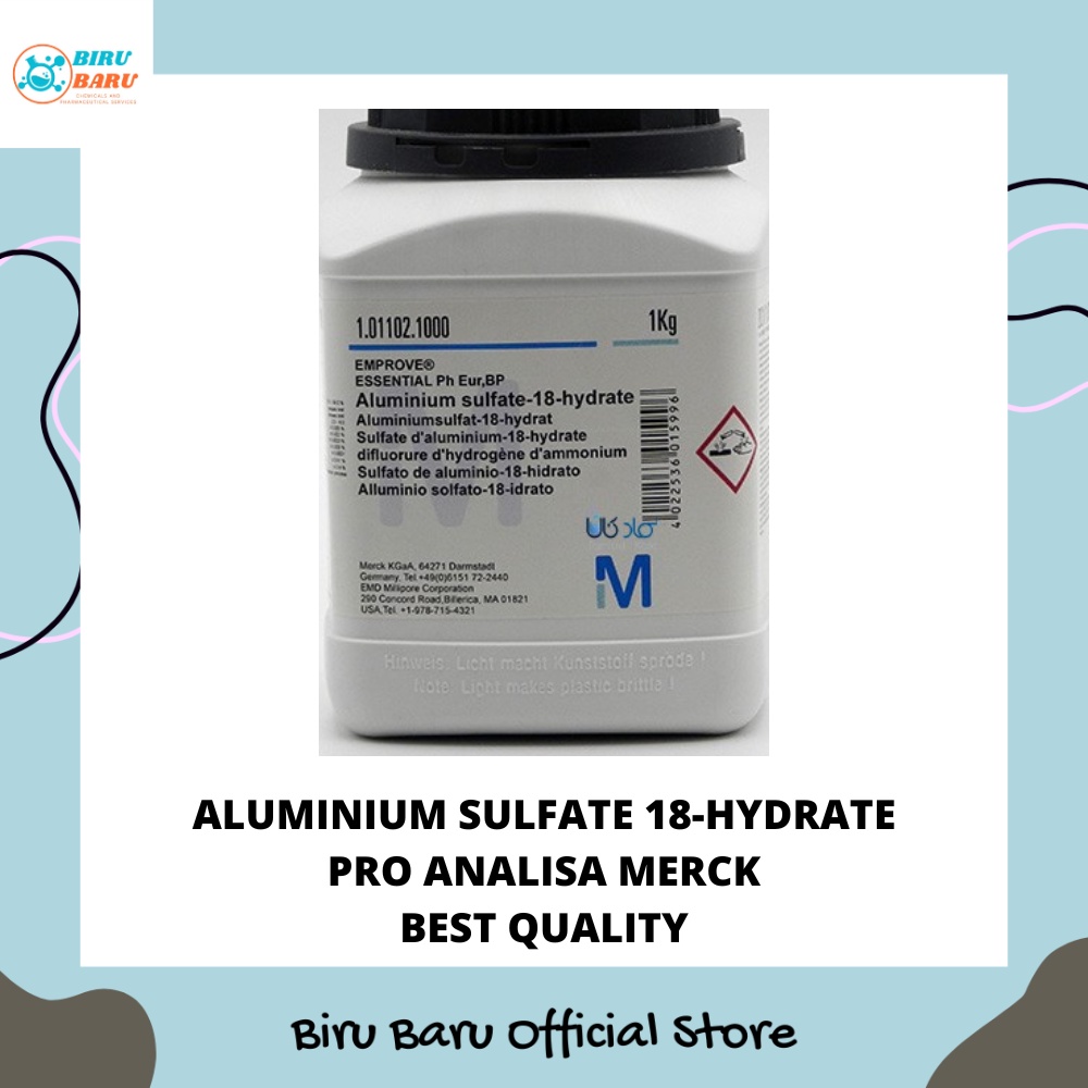 ALUMINIUM SULFATE 18-HYDRATE ( Al2(SO4).H2O ) PRO ANALISA 10 GRAM MERCK BEST SELLER