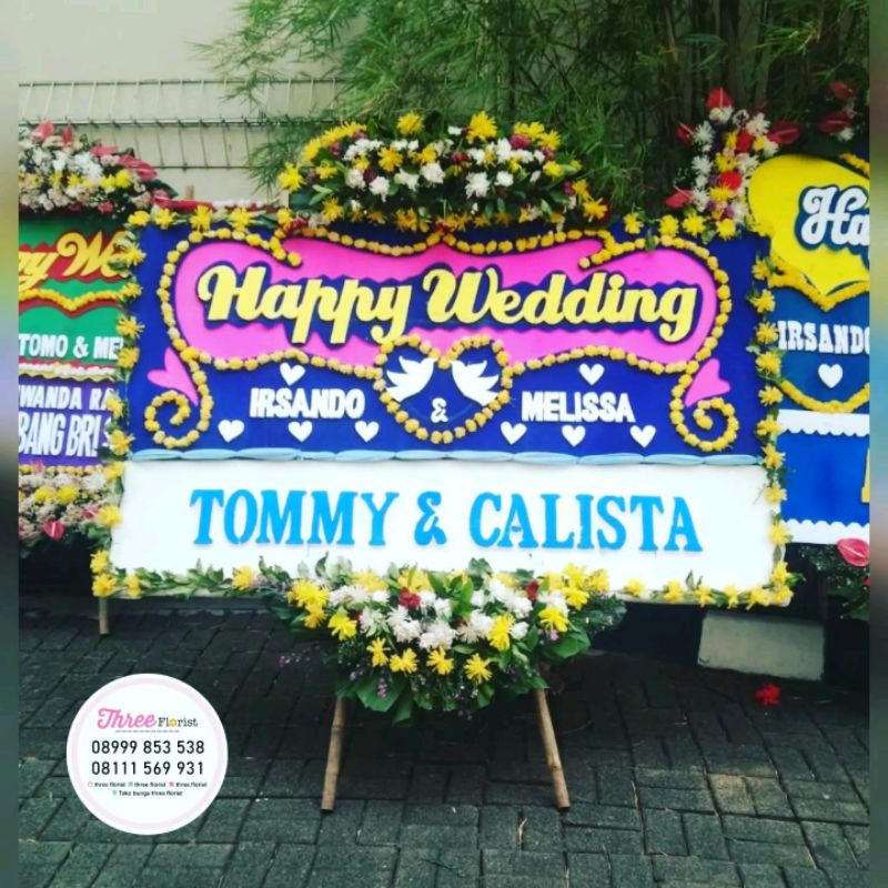 bunga papan wedding / bunga papan wedding / karangan bunga papan wedding / bunga papan