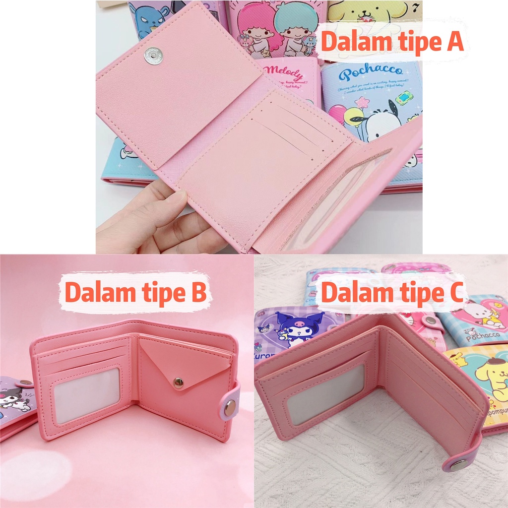 Dompet sanrio ATK010 anak perempuan wallet cinamoroll kuromi melody kitty