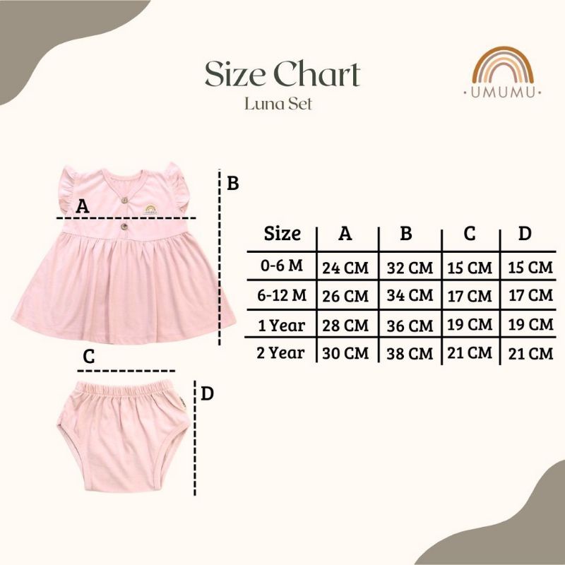 Umumu Luna Set/Stelan Anak/Set Anak Cewe