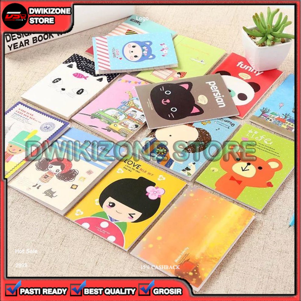 [GROSIR] NOTE BUKU TULIS MINI KARAKTER CARTOON KARTUN CATATAN MEMO PAD