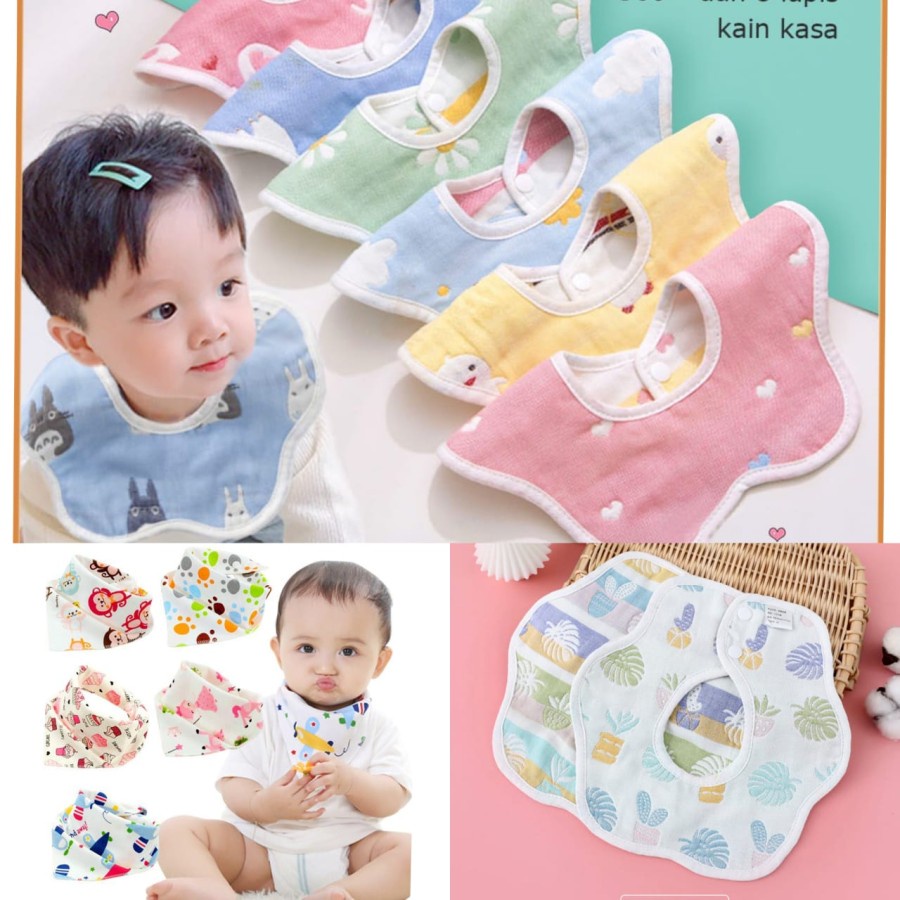 (BC) Slabber Slaber Bayi Kain Segitiga Bayi Celemek Bayi Tatakan Iler (BC)