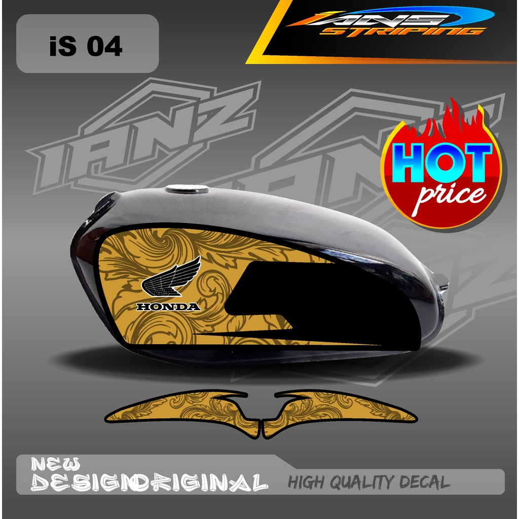 STRIPING CB 100 STANDART / STIKER CB 100 CUSTOM HOLOGRAM DAN NON HOLOGRAM IS 04