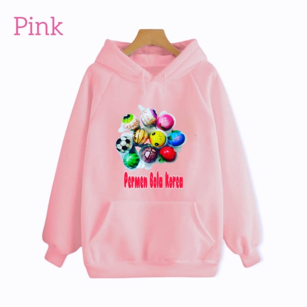 Hzl_outfit Hoodie Sweater Anak Permen Bola Korea/Hoodie Anak Anak (BAYAR COD)