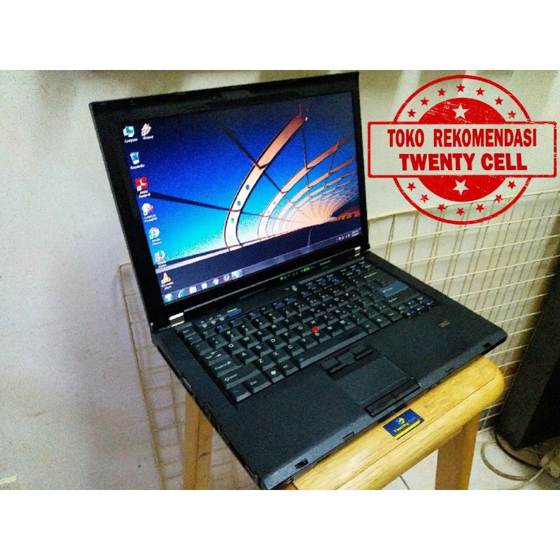 Laptop Core Lenovo T400 RAM 4GB SSD 256GB / 500GB - Windows 10, Laptop Hitam 14 inch - Laptop Bekas Second Seken Lenovo RAM 4GB