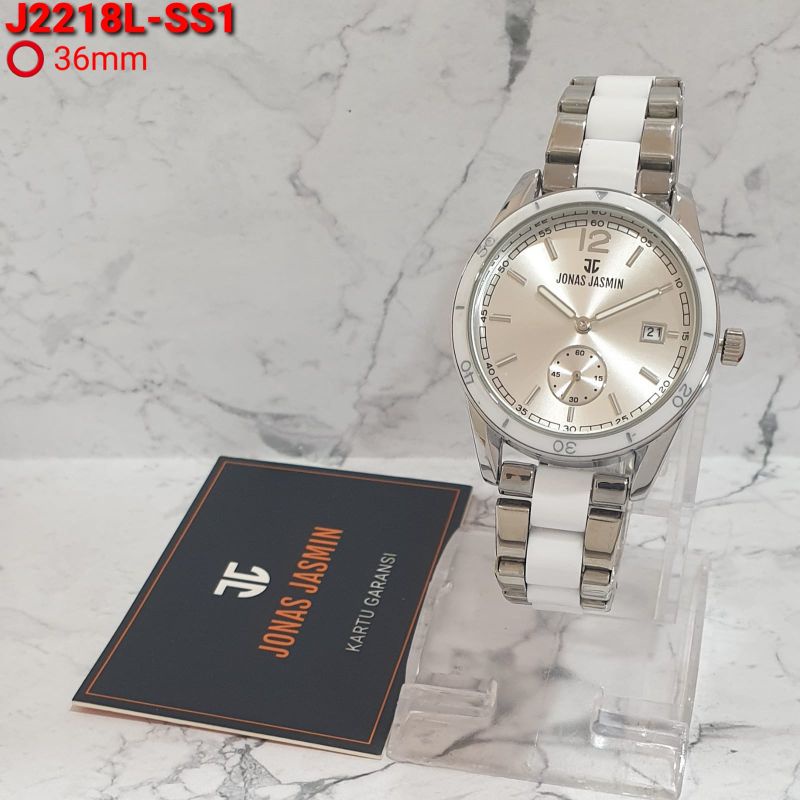 JAM TANGAN FASHION WANITA JONAS JASMIN JJ-2218L CERAMIC ORIGINAL