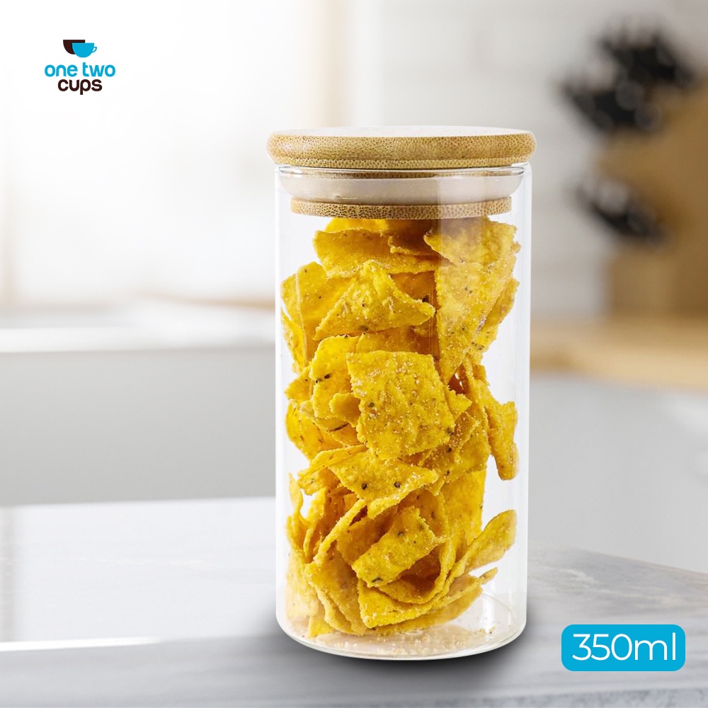 Toples Kaca Penyimpanan Makanan Borosilicate Glass Storage Jar 350ml - GH1270 - 7RHZSKTP Transparent