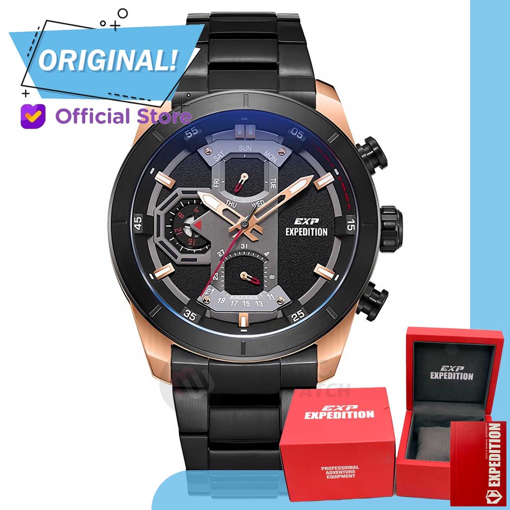 Jam Tangan Pria Analog Expedition 6828MF AC6828 AC 6828 MF 6828 MFBBRBA Original Garansi Resmi