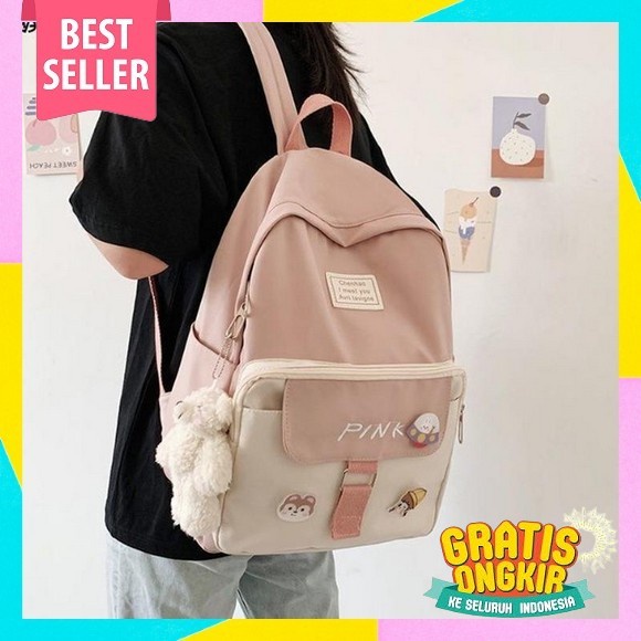 Tas Ransel Anak Sekolah Smp Sma / Ransel Wanita Baru 2023 / Tas Ransel Punggung Korean Style Polos T