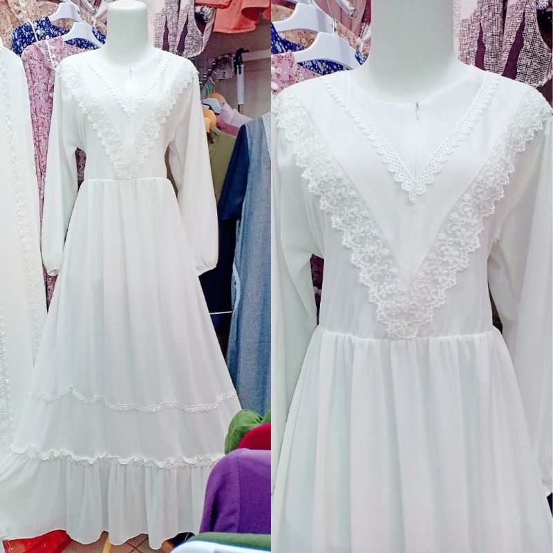 [BISA COD] Gamis Putih Premium Baju Haji Umroh Lebaran