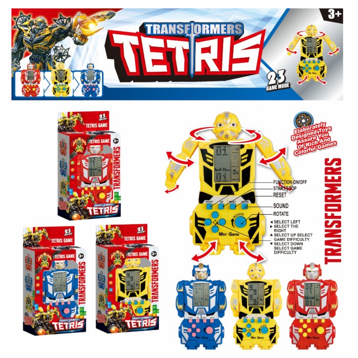 MAINAN ANAK TETRIS GAME UNIK TRANSFORMER TERBARU GAMEWATCH GIMBOI SNI