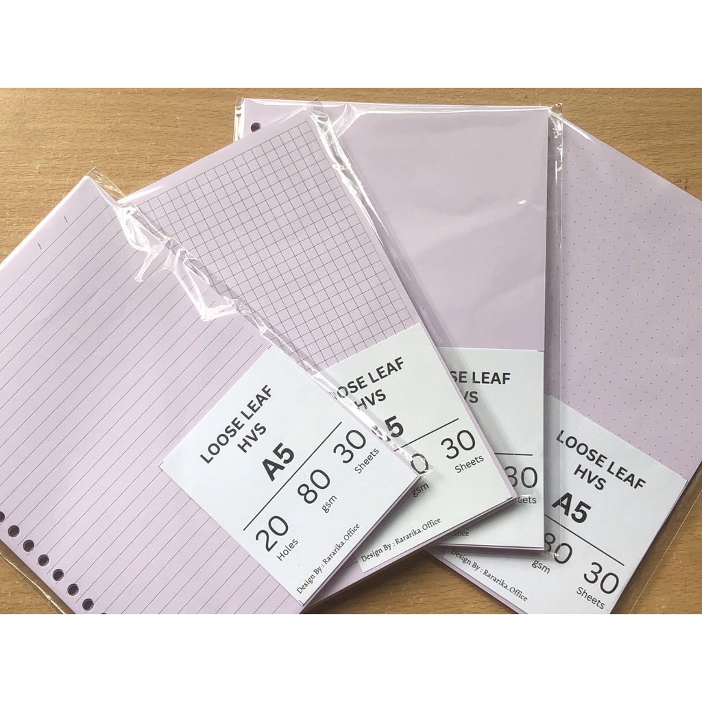 Loose Leaf A5 PURPLE / Isi Binder/ 80gsm