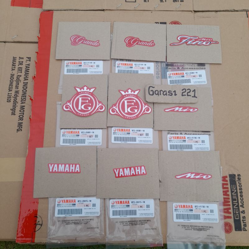 striping FINO GRANDE 2020 merah doff original YGP lis list FINO GRANDE merah doff