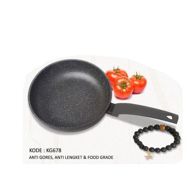 KG 678 Deep Frypan Lava Stone Terbuka Diameter 24cm Anti Lengket