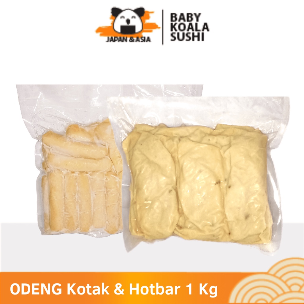 JAJAN KOREA Odeng Eomuk &amp; Hotbar 1 Kg Halal |  Odeng Kotak /Odeng Panjang  | Fish Cake