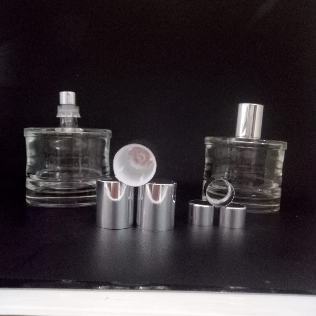 Botol Parfum Kosong V31722 95 ml semi press silver cap 28 mm cartonan @48